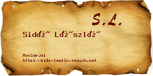 Sidó László névjegykártya